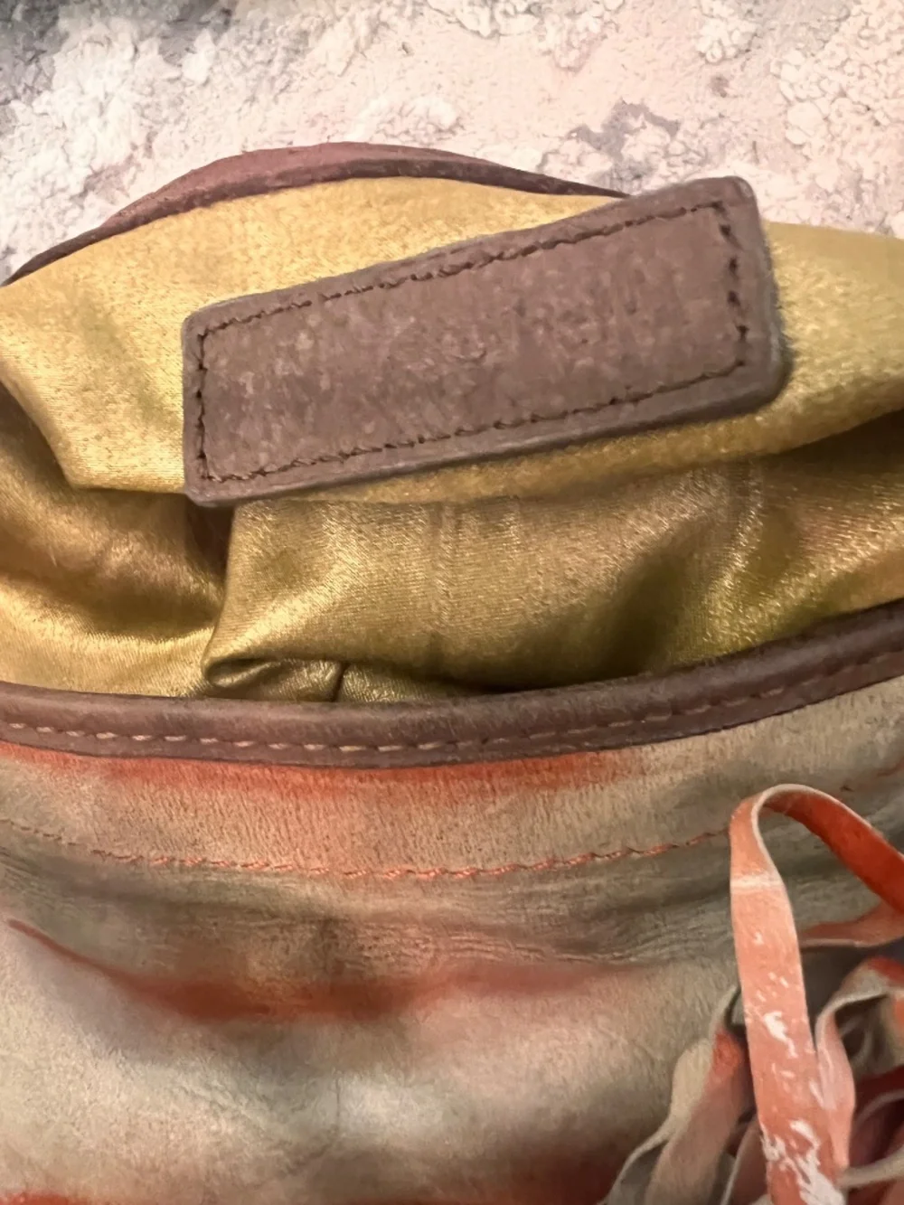 New brown leather bag